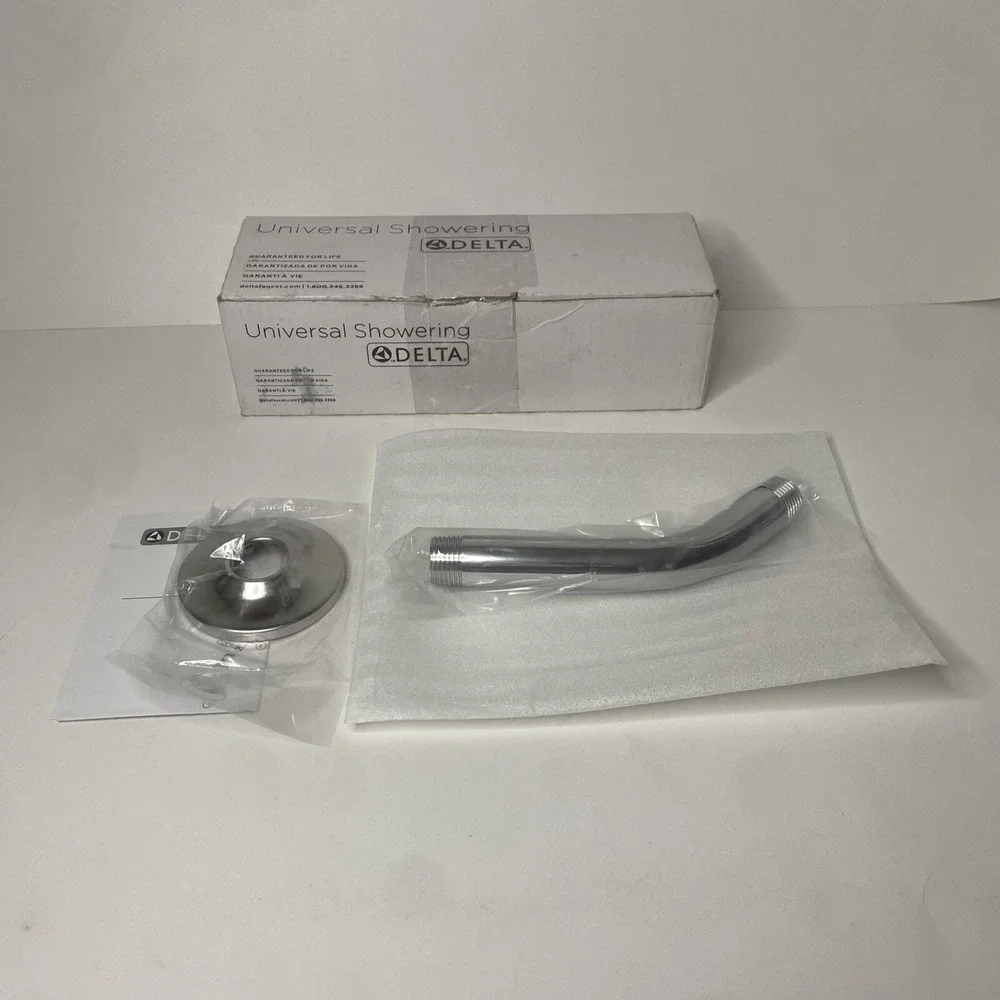Delta Faucet U4993 Shower Arm & Flange, Chrome New Open Box Ships Free TODAY